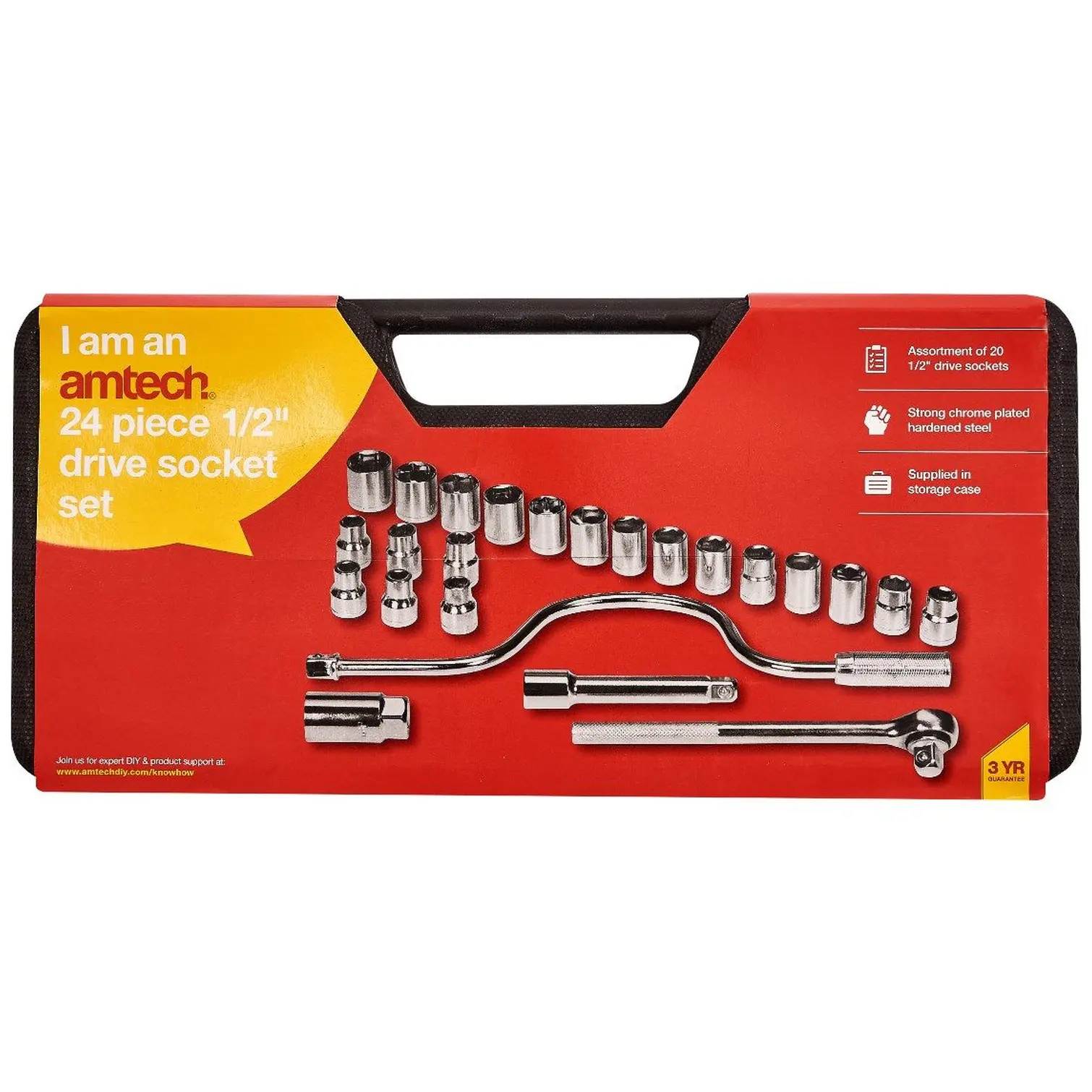DKT0304_2 Amtech 24pc Socket Set 12mm( 1/2")