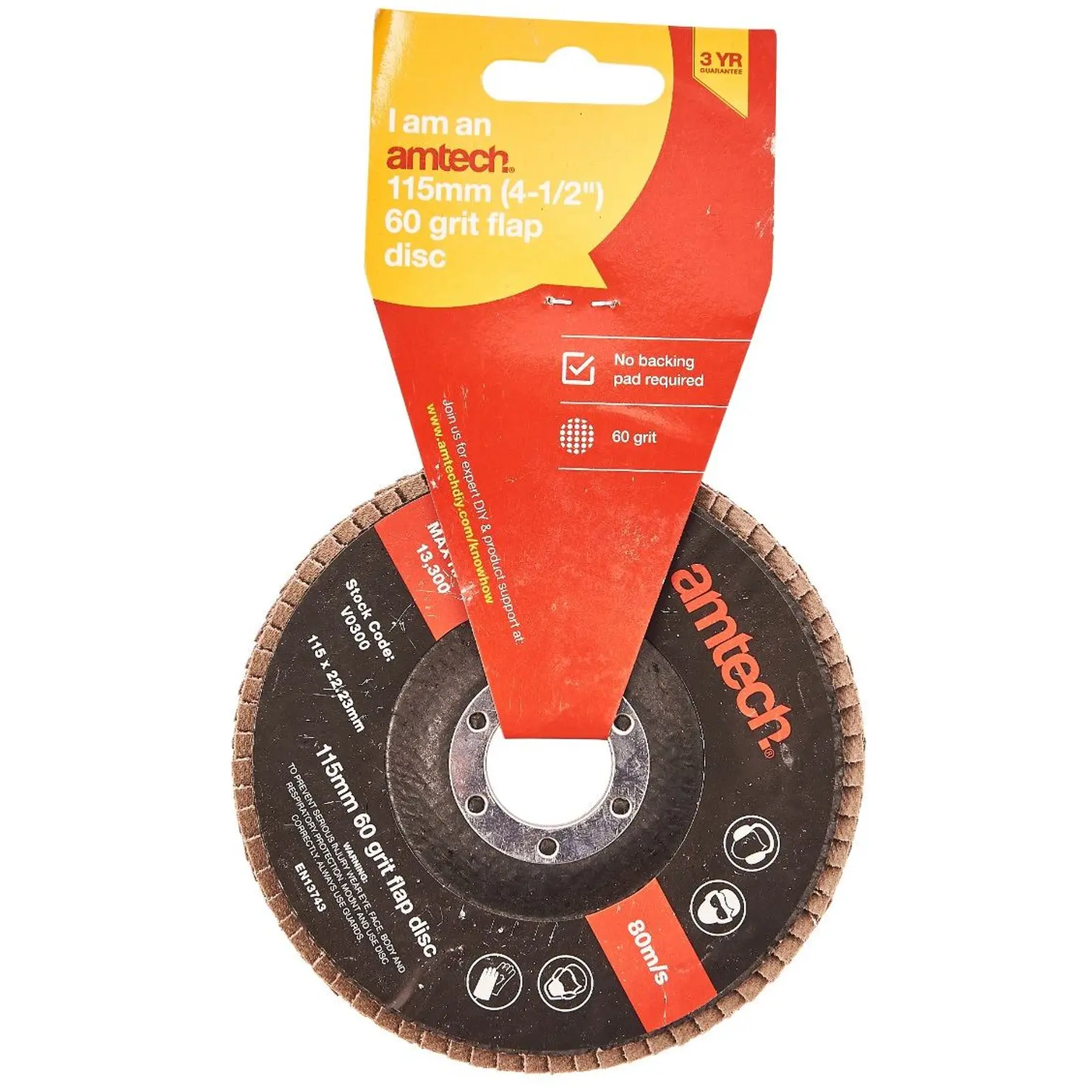 Am-Tech  115mm Flap Disc (60 Grit)