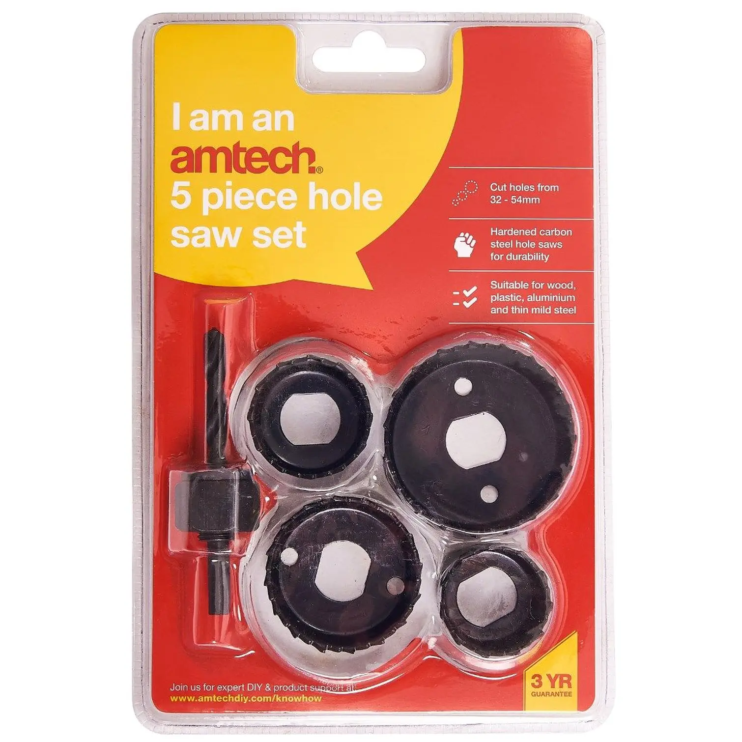 Am-Tech 5pc Hole Saw Set