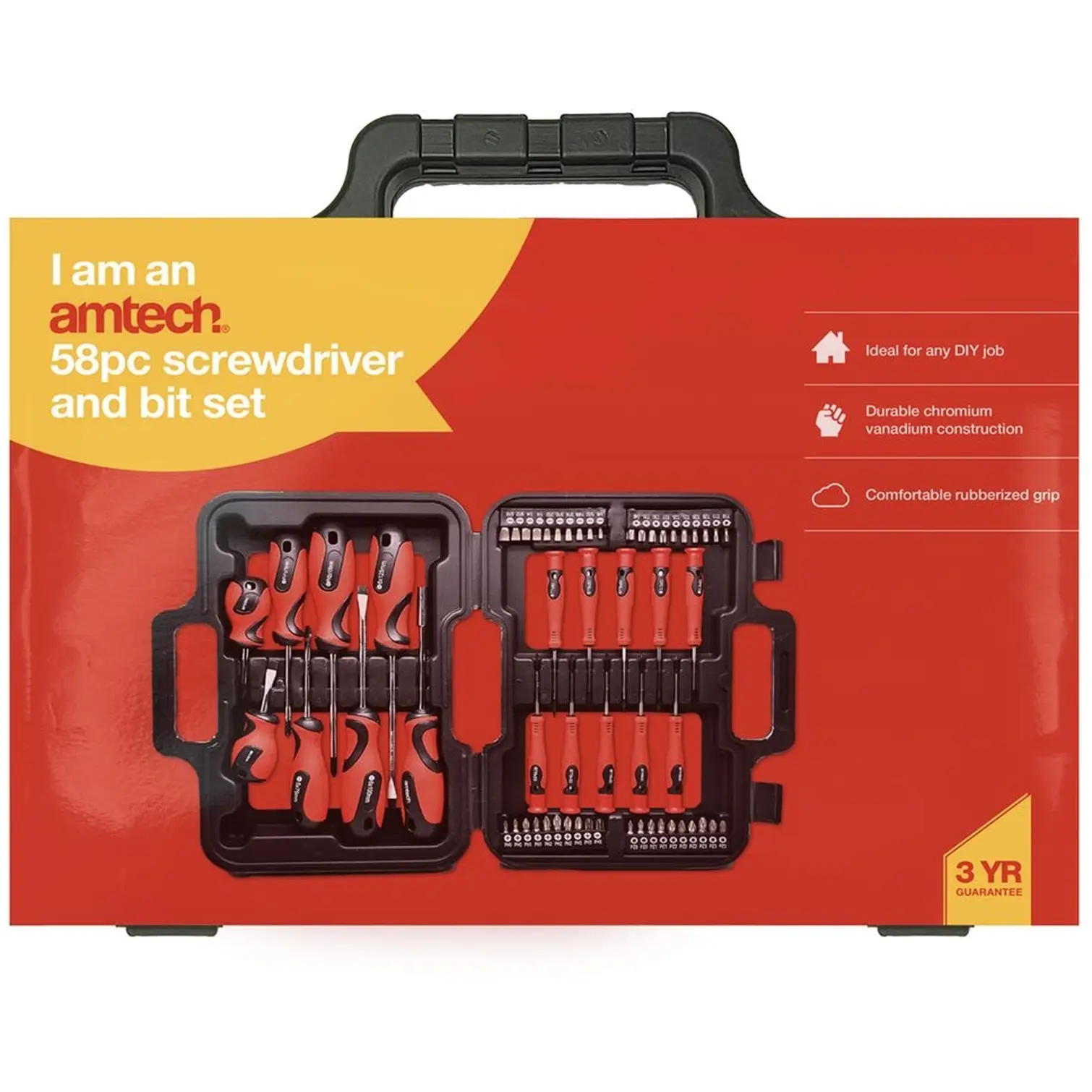 Am-Tech 58pce Screwdriver And Bit Set