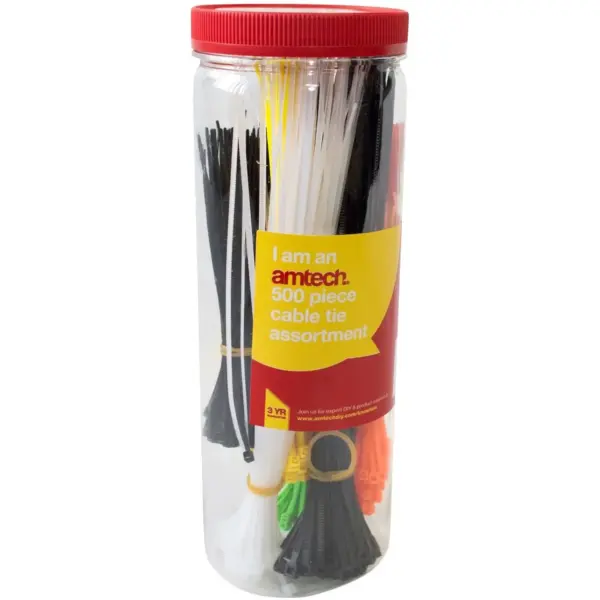 DKT0486 Amtech 500pc Cable Tie Assortment