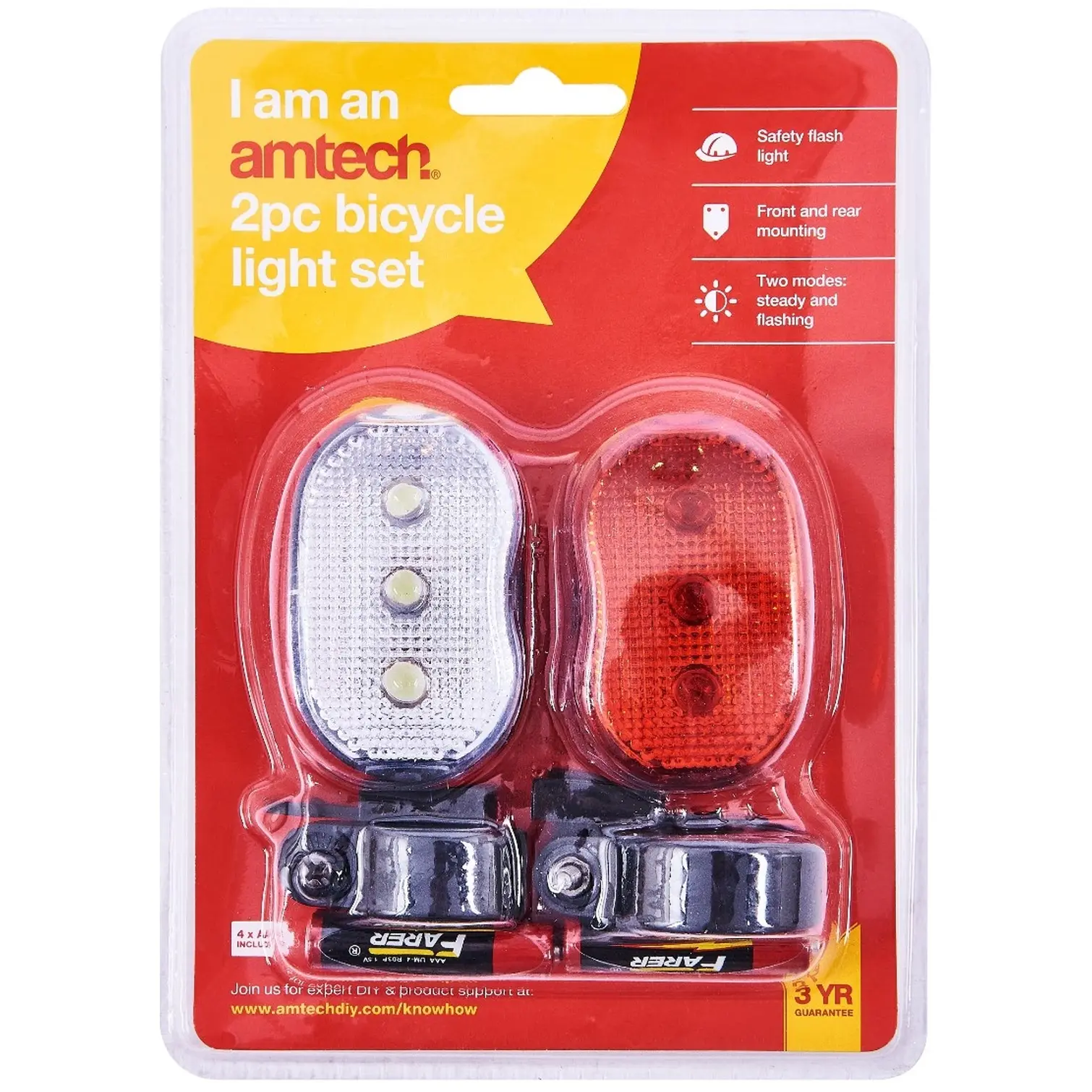 DKT0495_1 Amtech Bicycle Flash Light Set