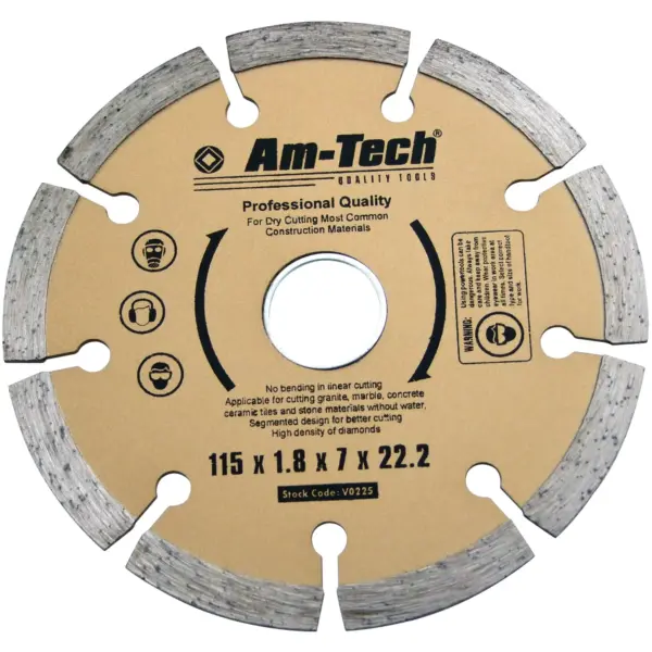 Amtech 115mm Stone Diamond Cutting Disc