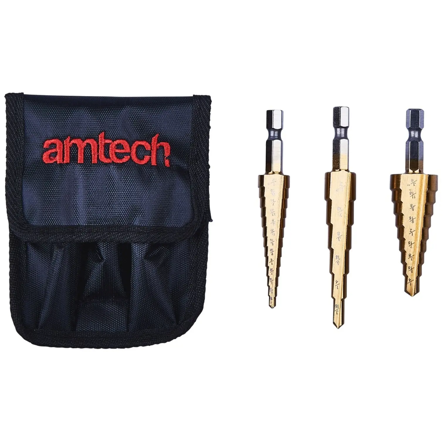 DKT0524 amtech 3pc Step Drill Bit Set