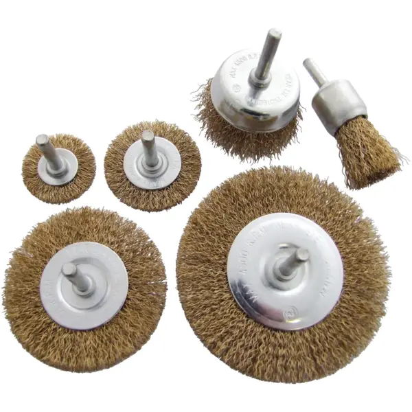 6 Piece Wire Wheel Brush Set
