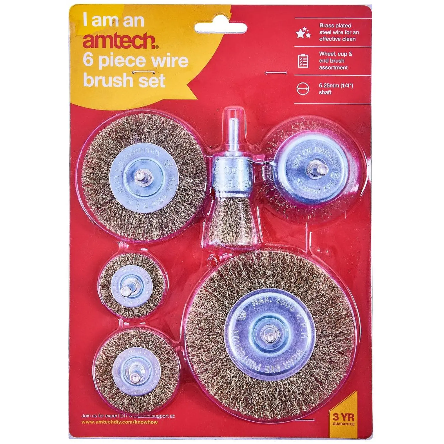 6 Piece Wire Wheel Brush Set