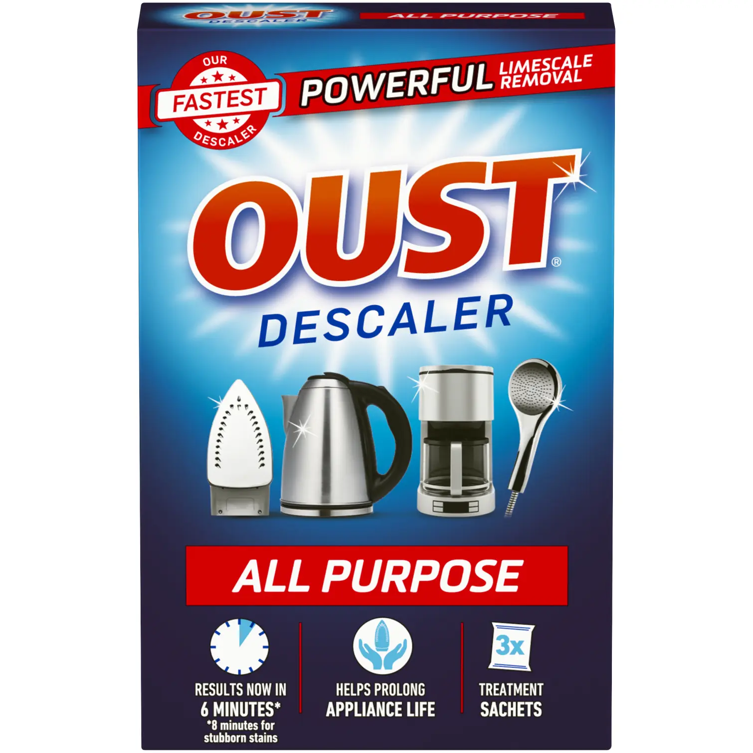 Oust All Purpose Descaler 3 Treatment Sachets