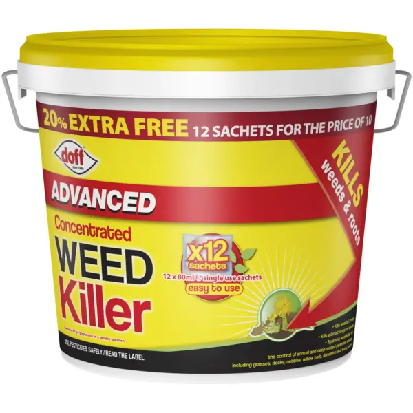 DOF0106 Doff Advanced Weedkiller 12 Sachet 20% Free