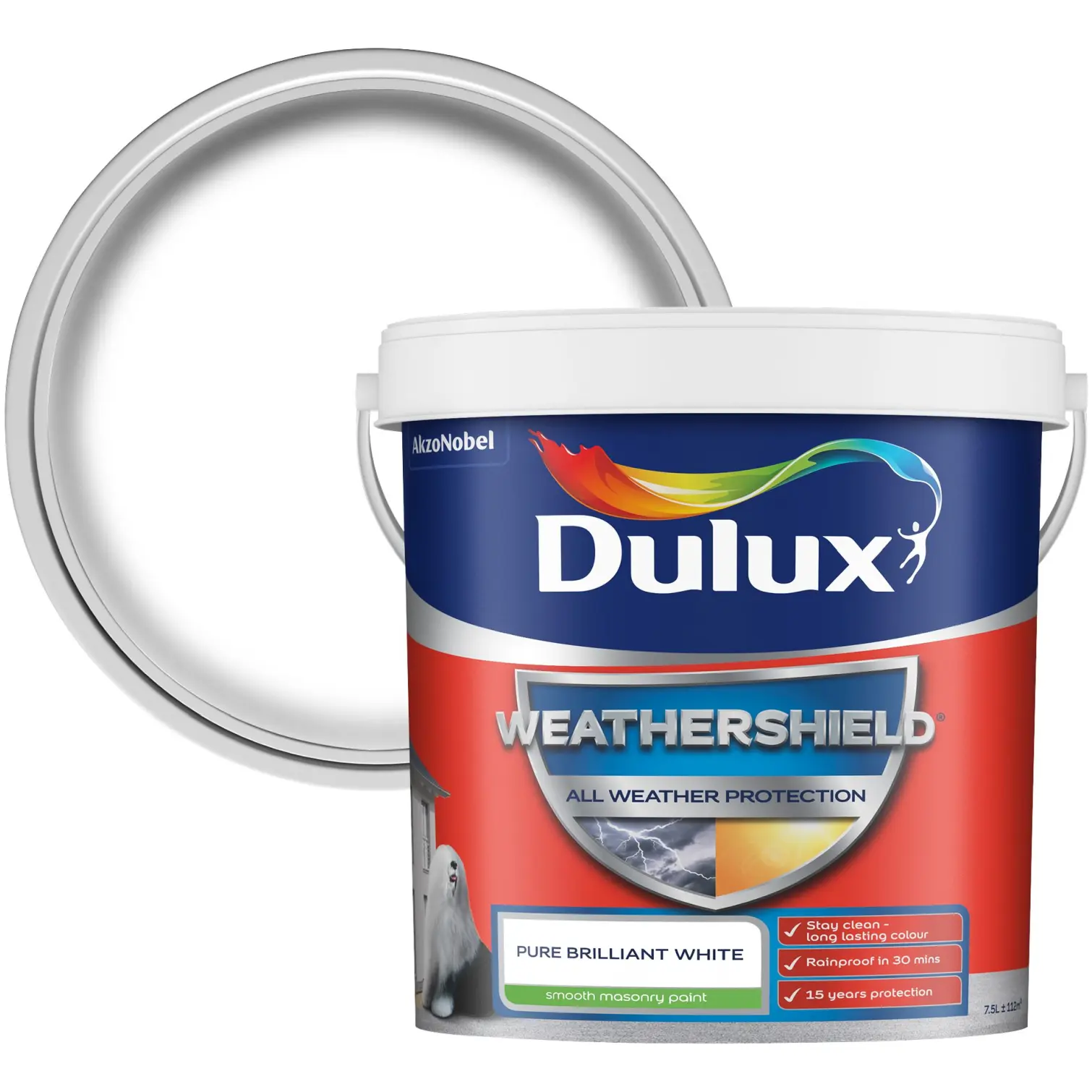 Dulux Weathershield Smooth Masonry Paint PBW 7.5L