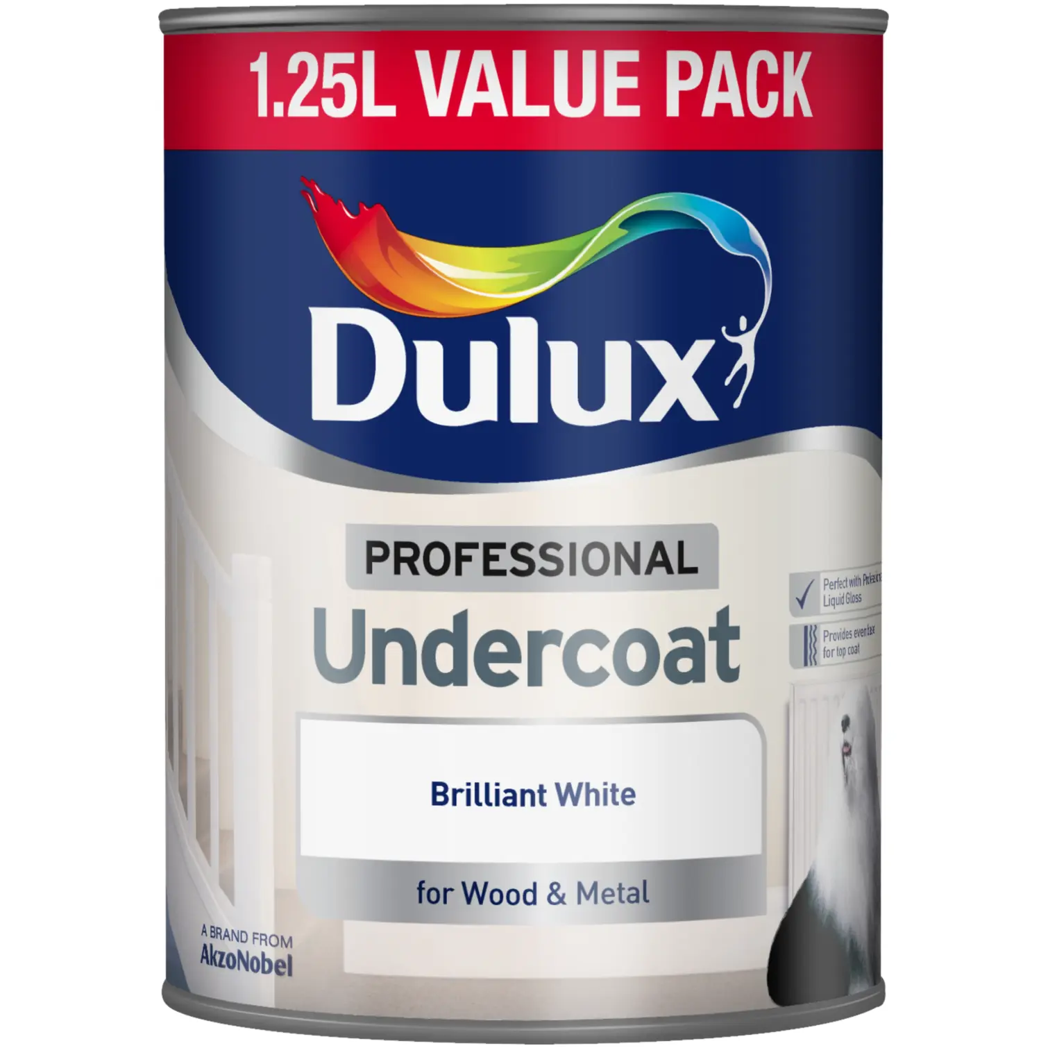 Dulux Undercoat Pure Brilliant White 1.25L