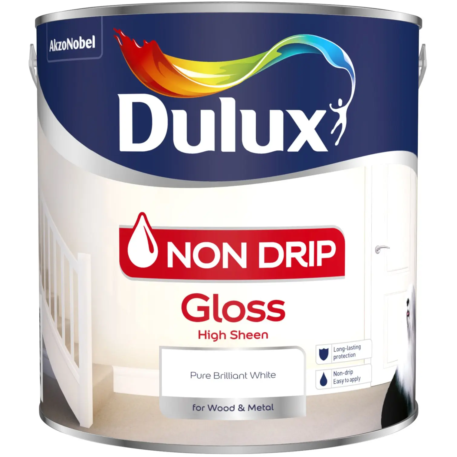 Dulux Non Drip Gloss Pure Brilliant White 2.5L