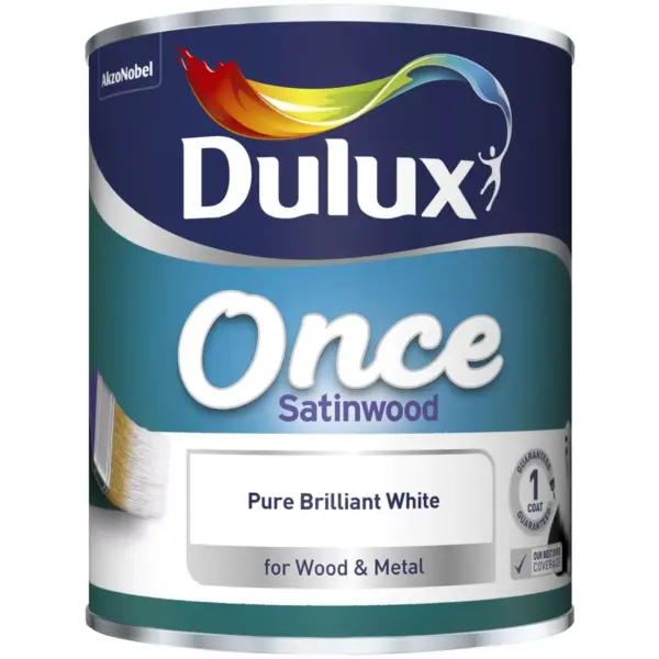 Dulux Satinwood Pure Brilliant White 750ml