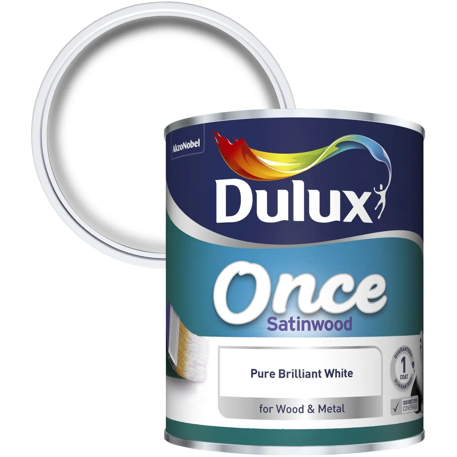 Dulux Satinwood Pure Brilliant White 750ml