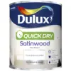 Dulux Quick Dry Satinwood Pure Brilliant White 750ml