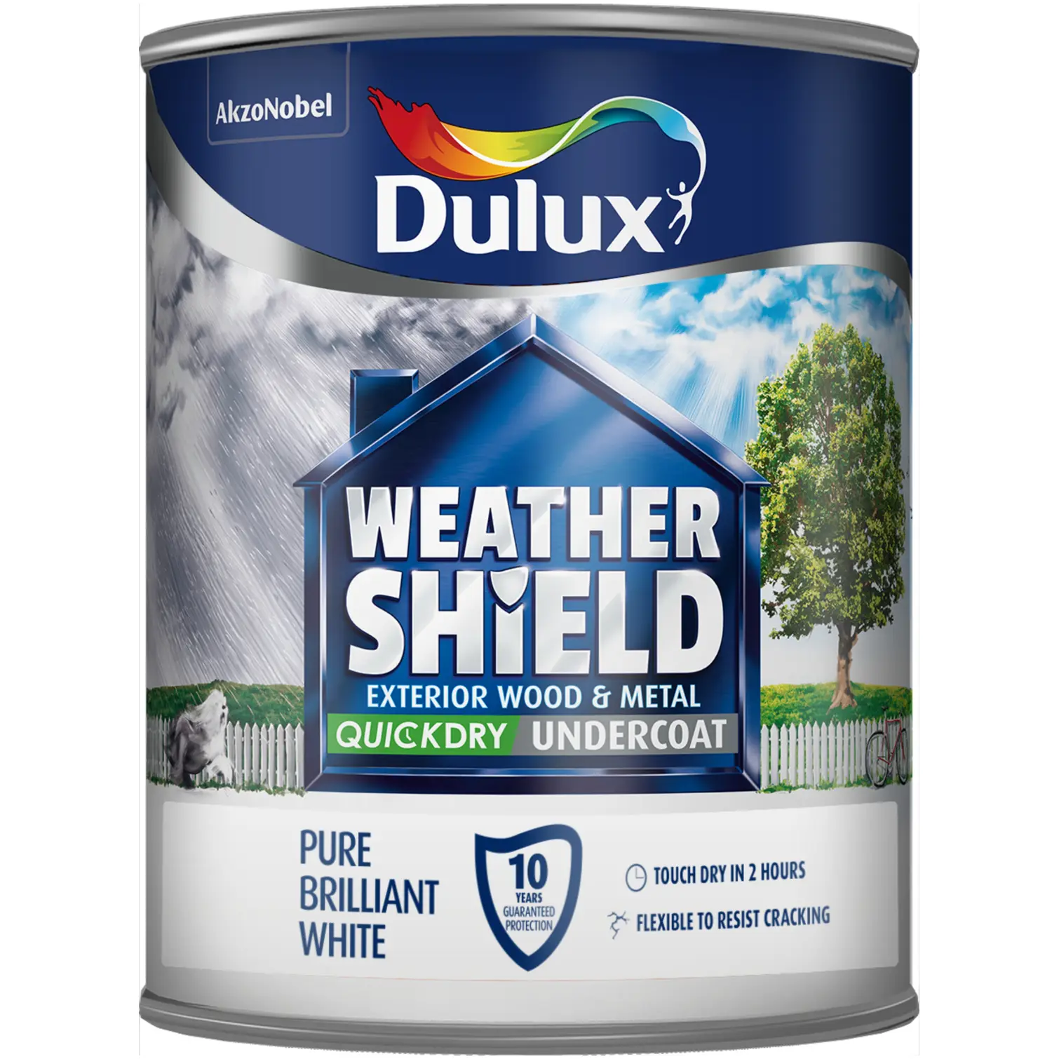 Dulux Quick Dry Weathershield Undercoat Pure Brilliant White 750ml