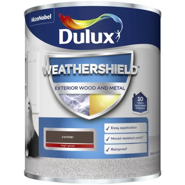 Dulux Weathershield Exterior Gloss Conker 750ml