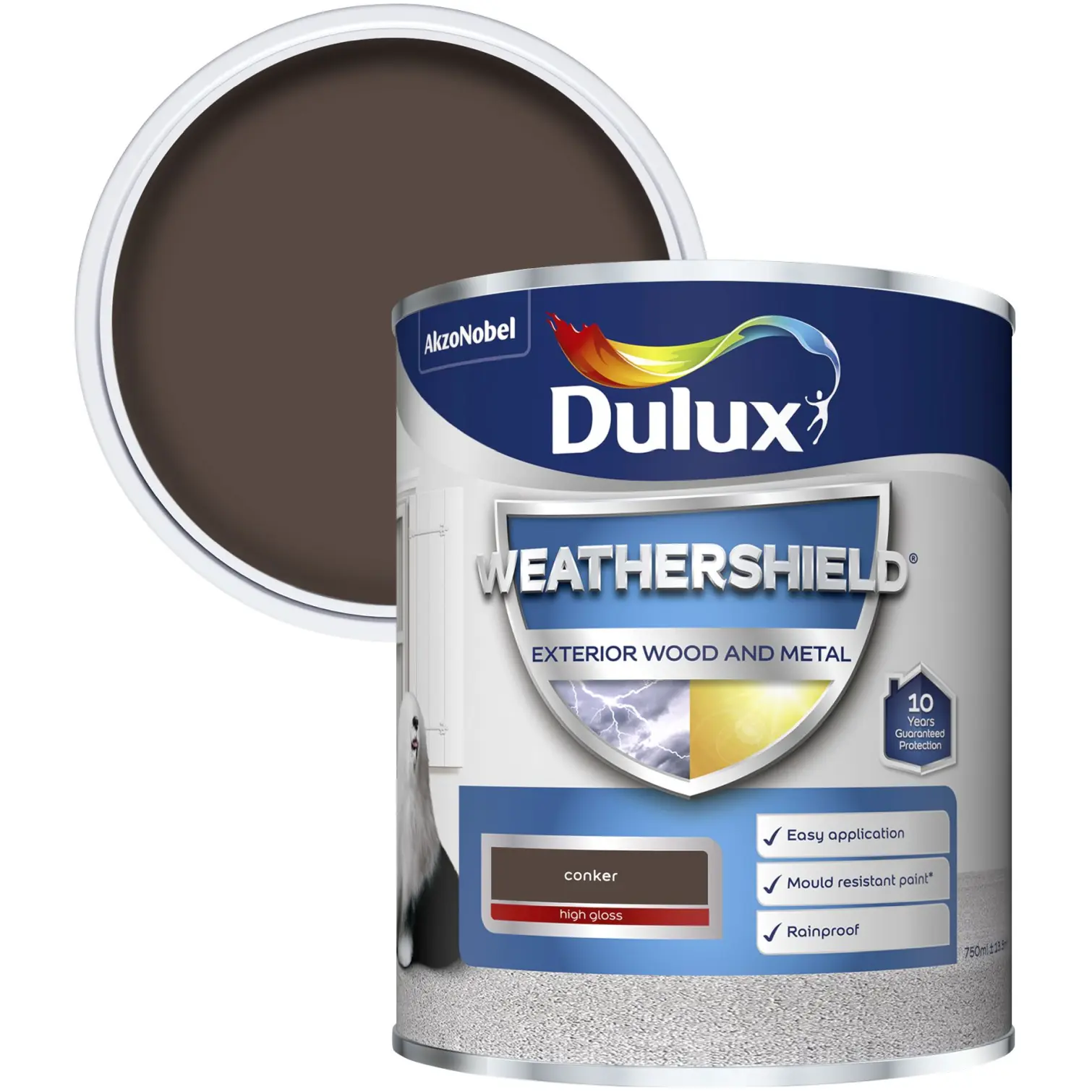 Dulux Weathershield Exterior Gloss Conker 750ml