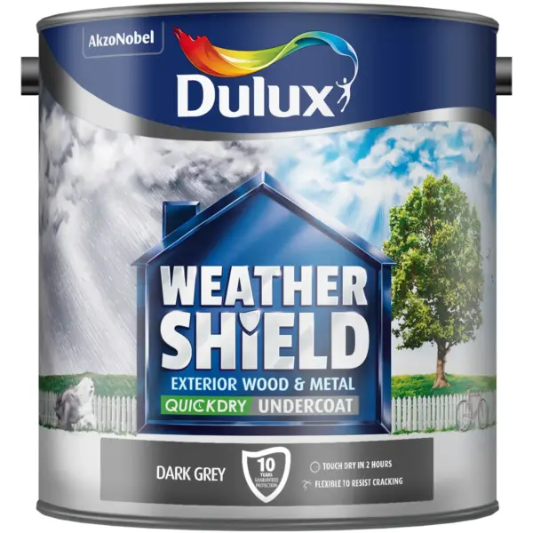 DUL0135 Dulux Weathershield Dark Grey Undercoat 2.5L
