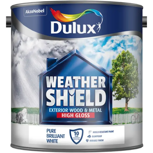 Dulux Weathershield High Gloss Pure Brilliant White 2.5L