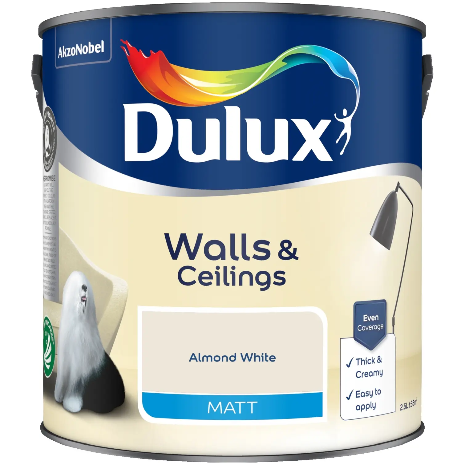 Dulux Matt Almond White 2.5L