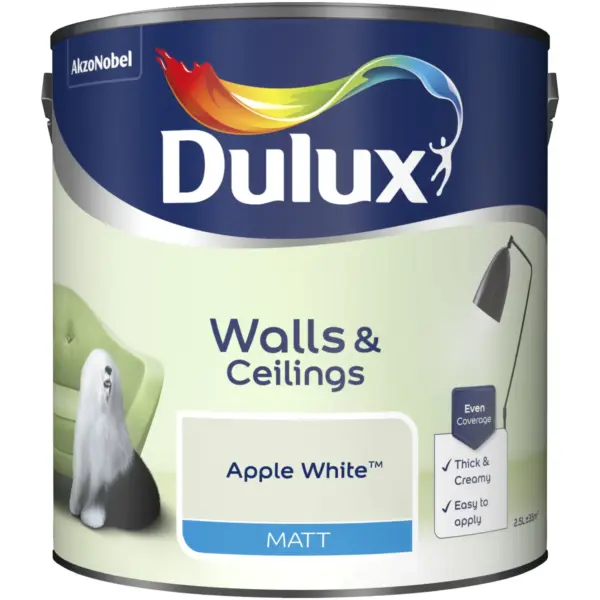 DUL0153 Dulux Matt Apple White 2.5L
