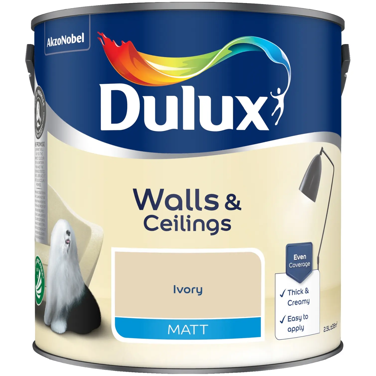 Dulux Matt Ivory 2.5L