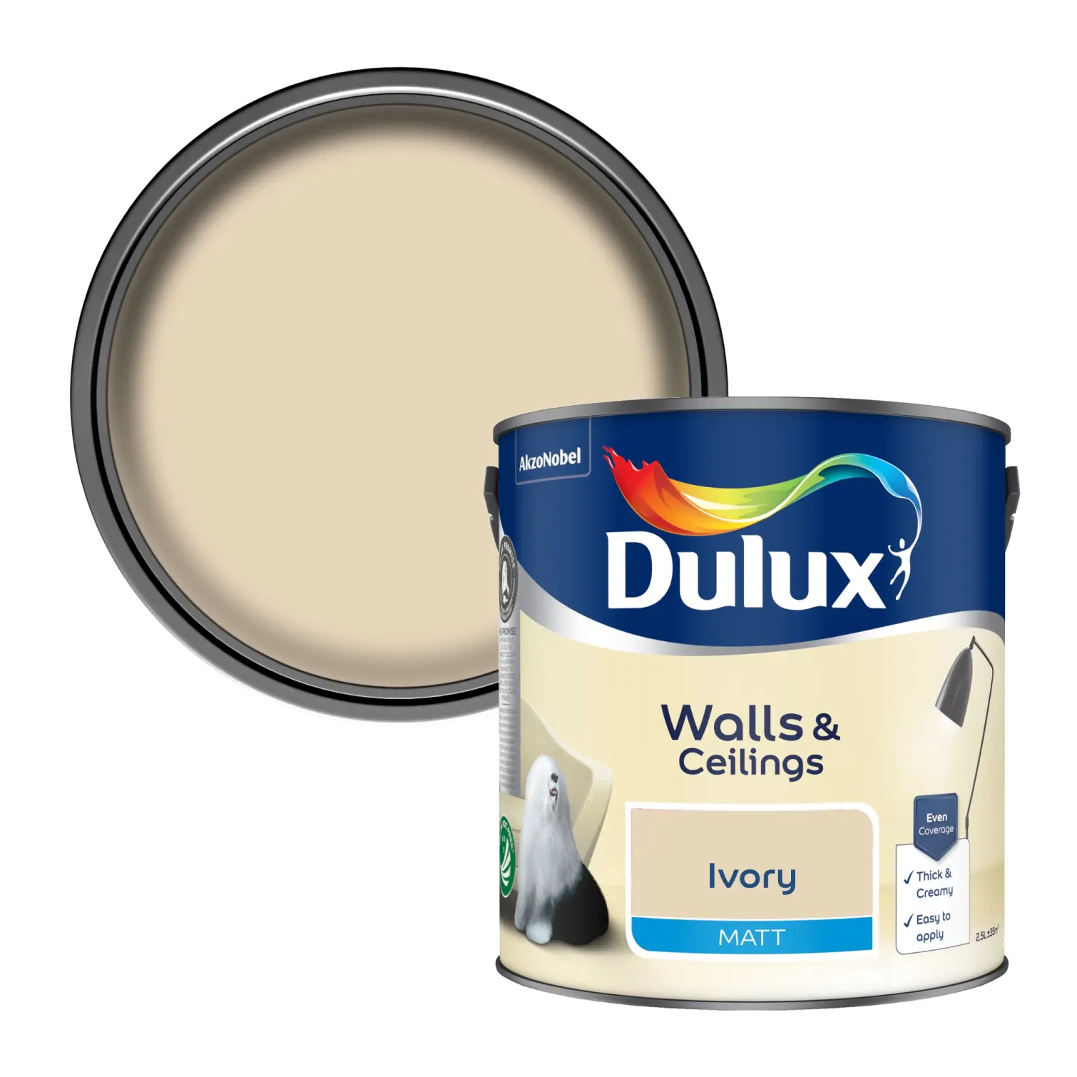 Dulux Matt Ivory 2.5L