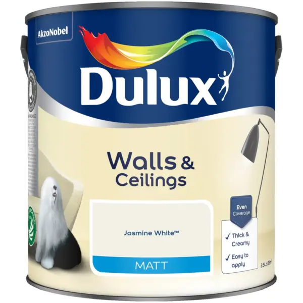 Dulux Matt Jasmine White 2.5L
