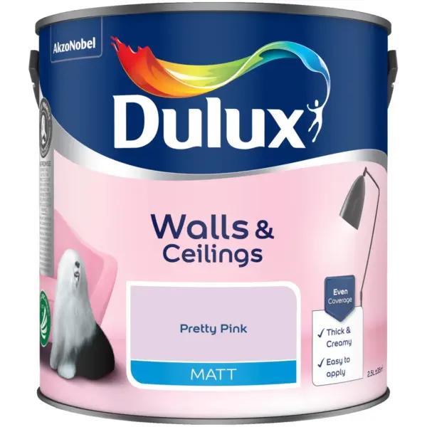 Dulux Matt Pretty Pink 2.5L