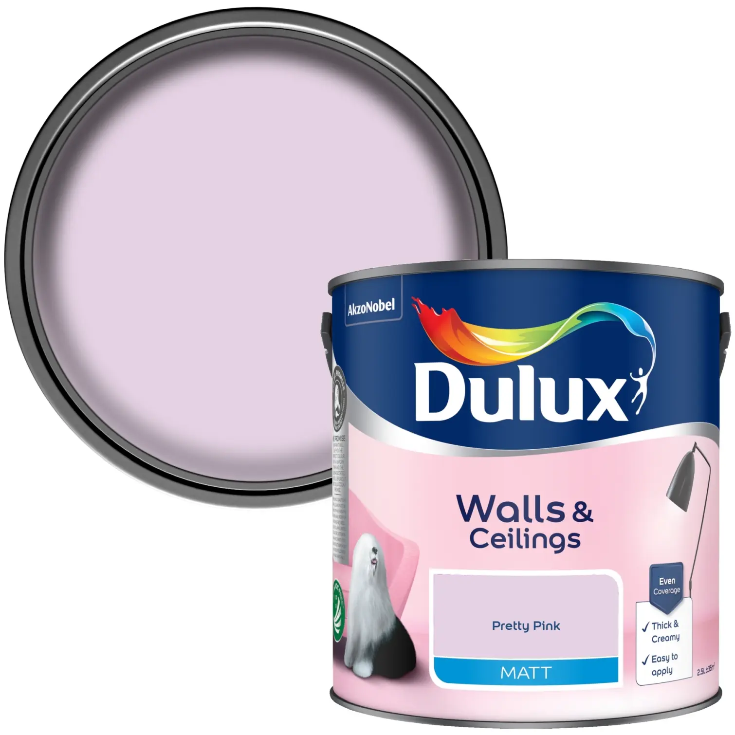 Dulux Matt Pretty Pink 2.5L