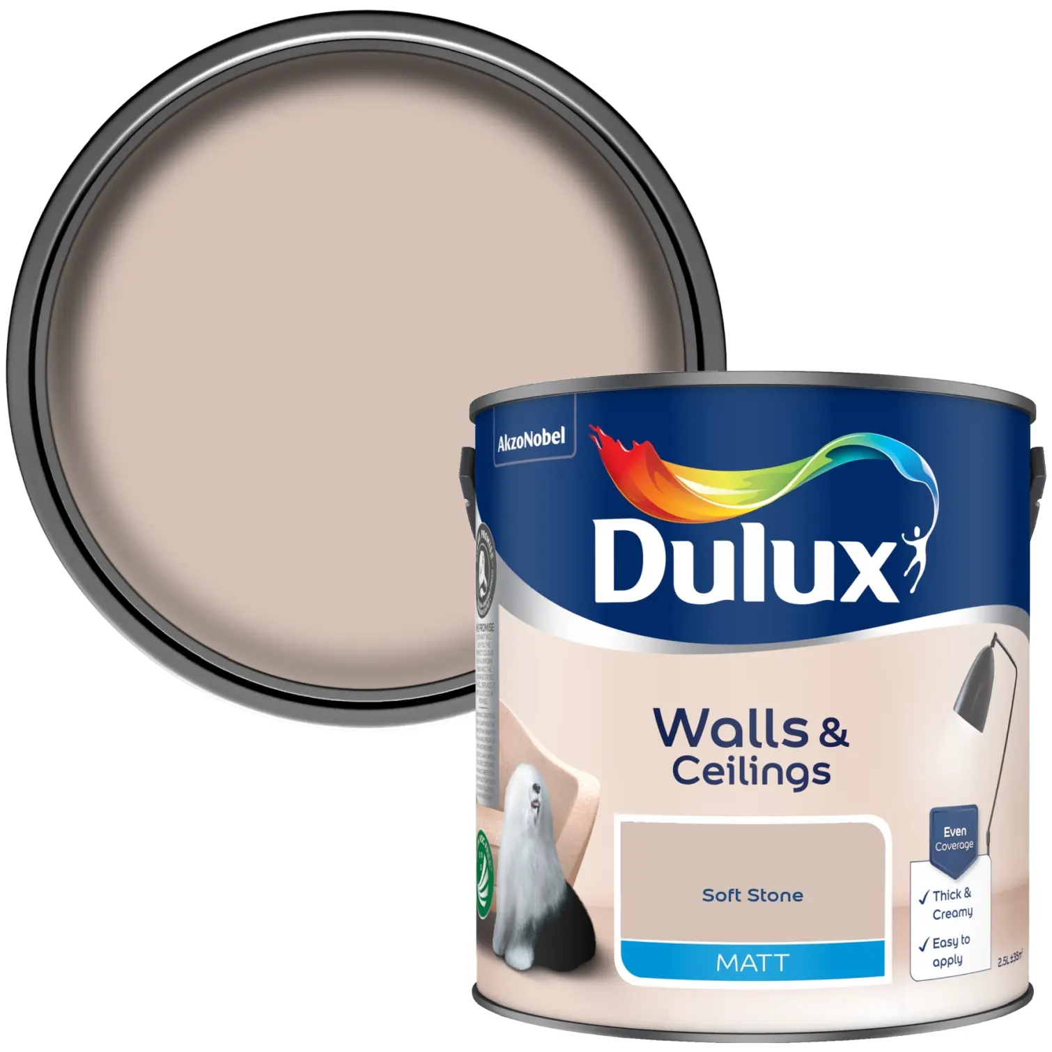 Dulux Matt Soft Stone 2.5L