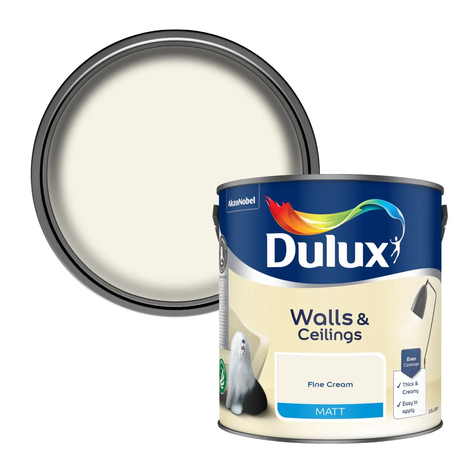 Dulux Matt Fine Cream 2.5L