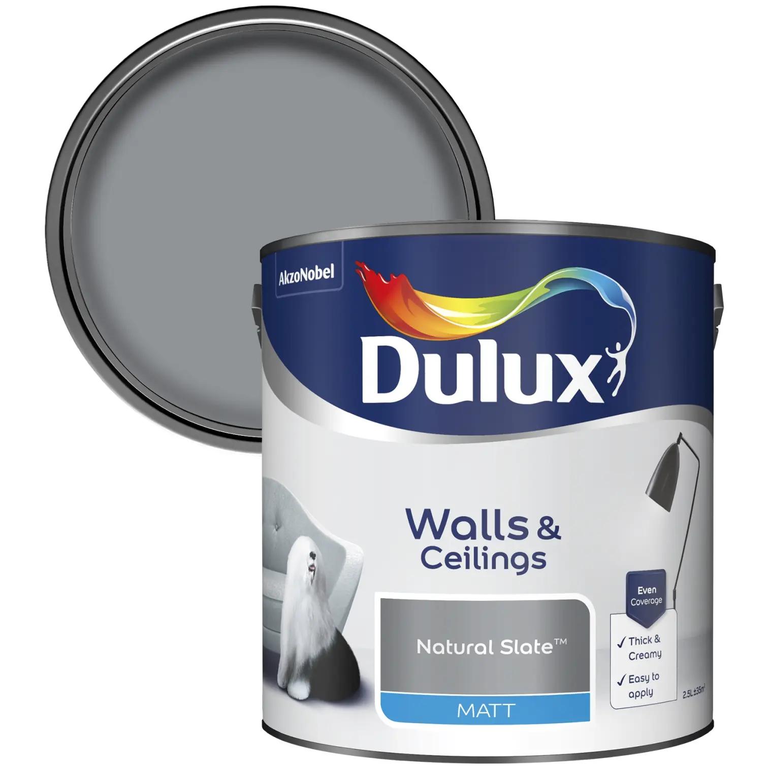 Dulux Matt Natural Slate 2.5L