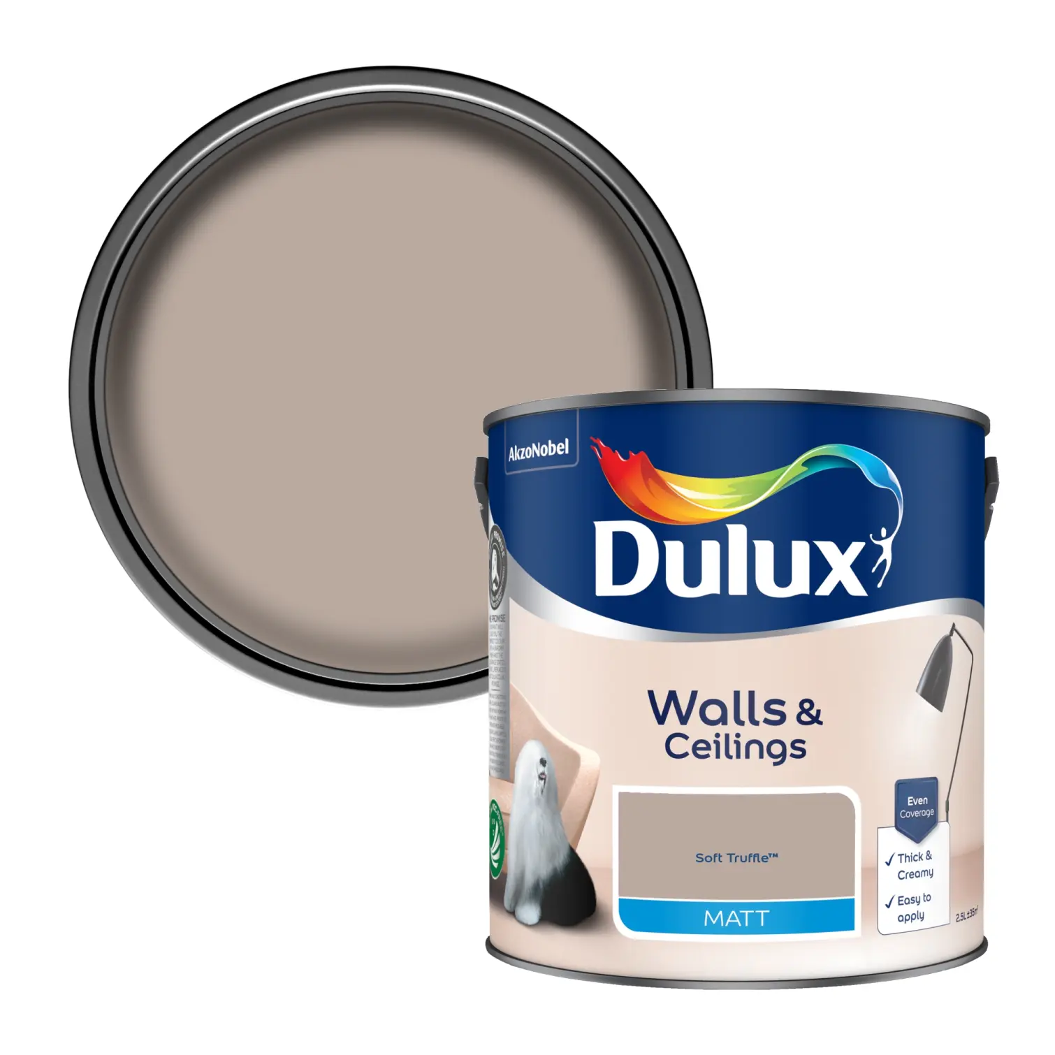 Dulux Matt Soft Truffle 2.5L