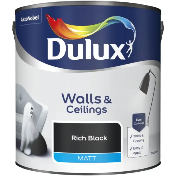 Dulux Matt Rich Black 2.5L