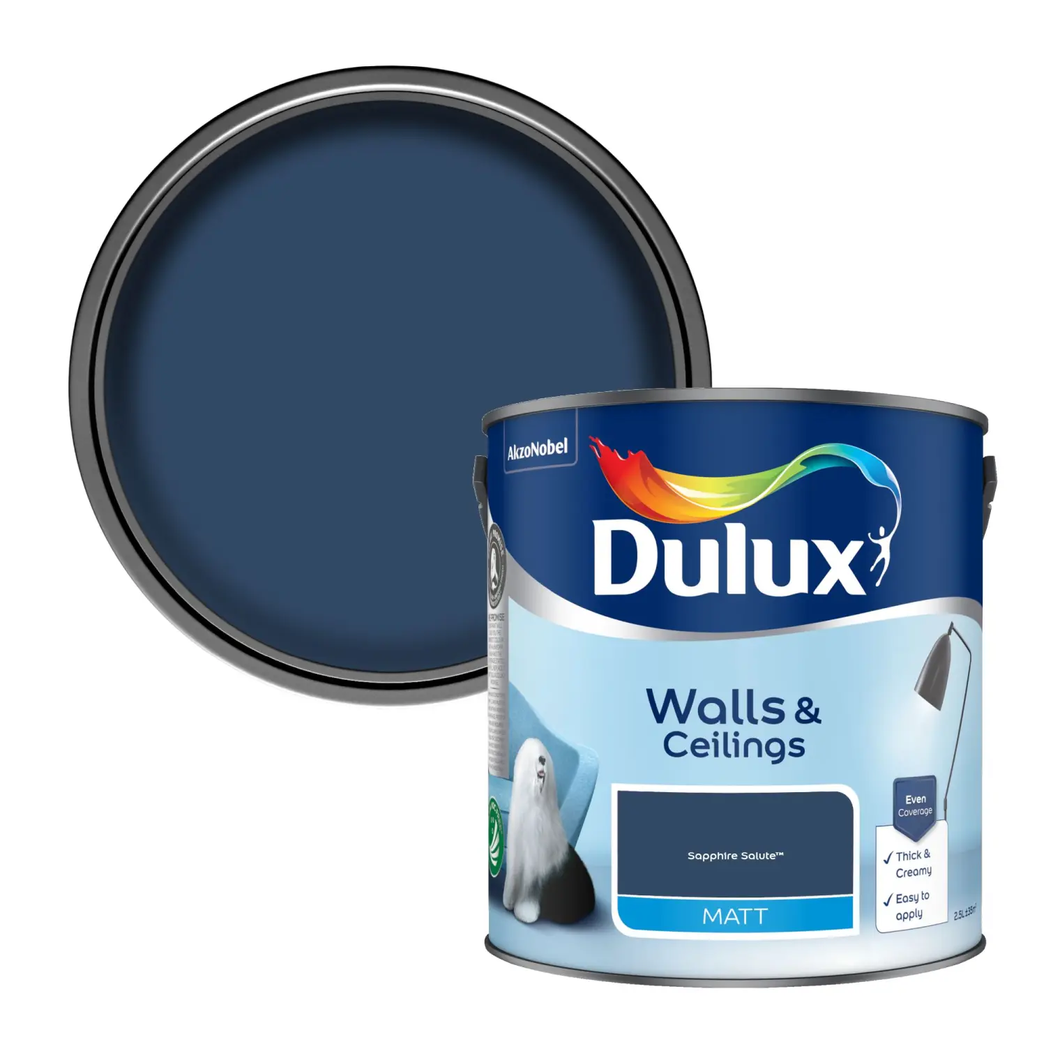 Dulux Matt Sapphire Salute 2.5L
