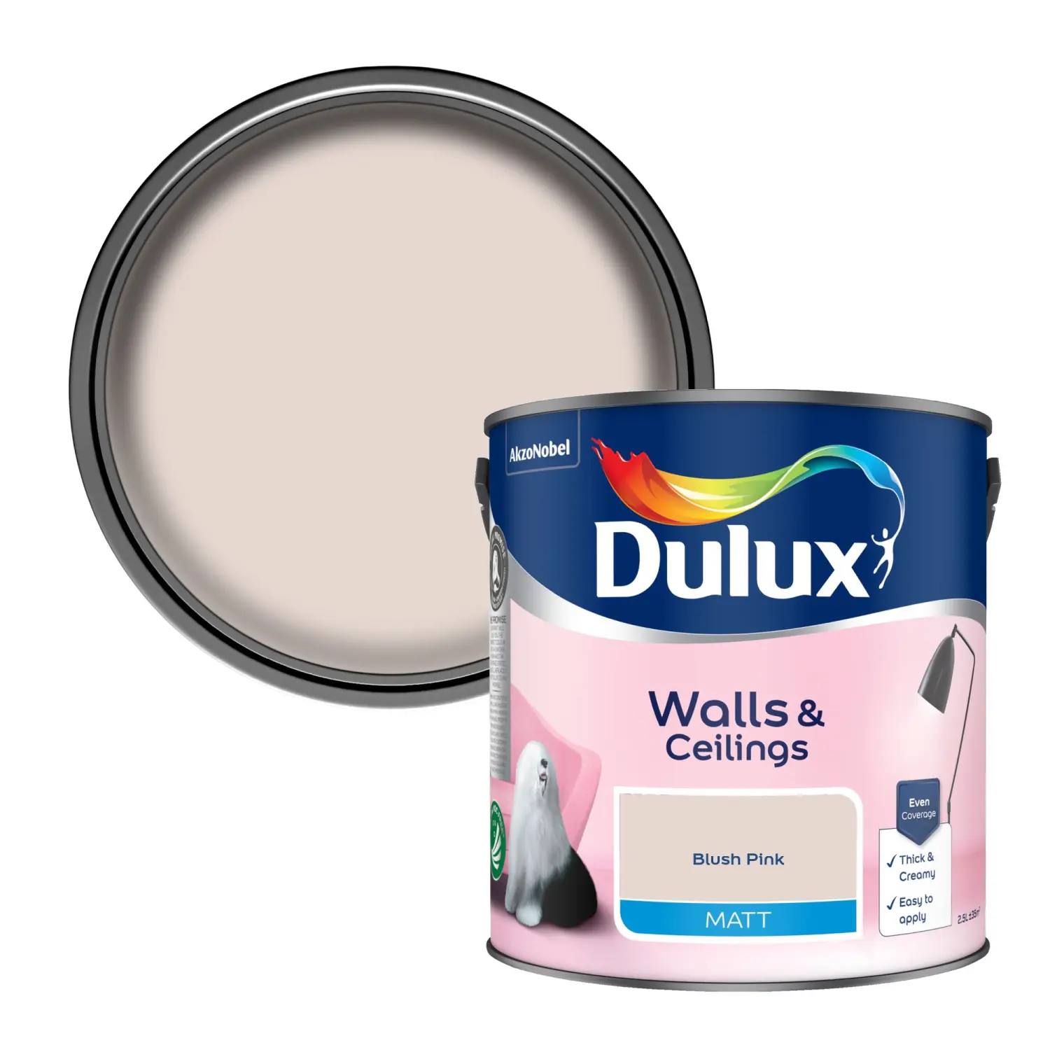 Dulux Matt Blush Pink 2.5L