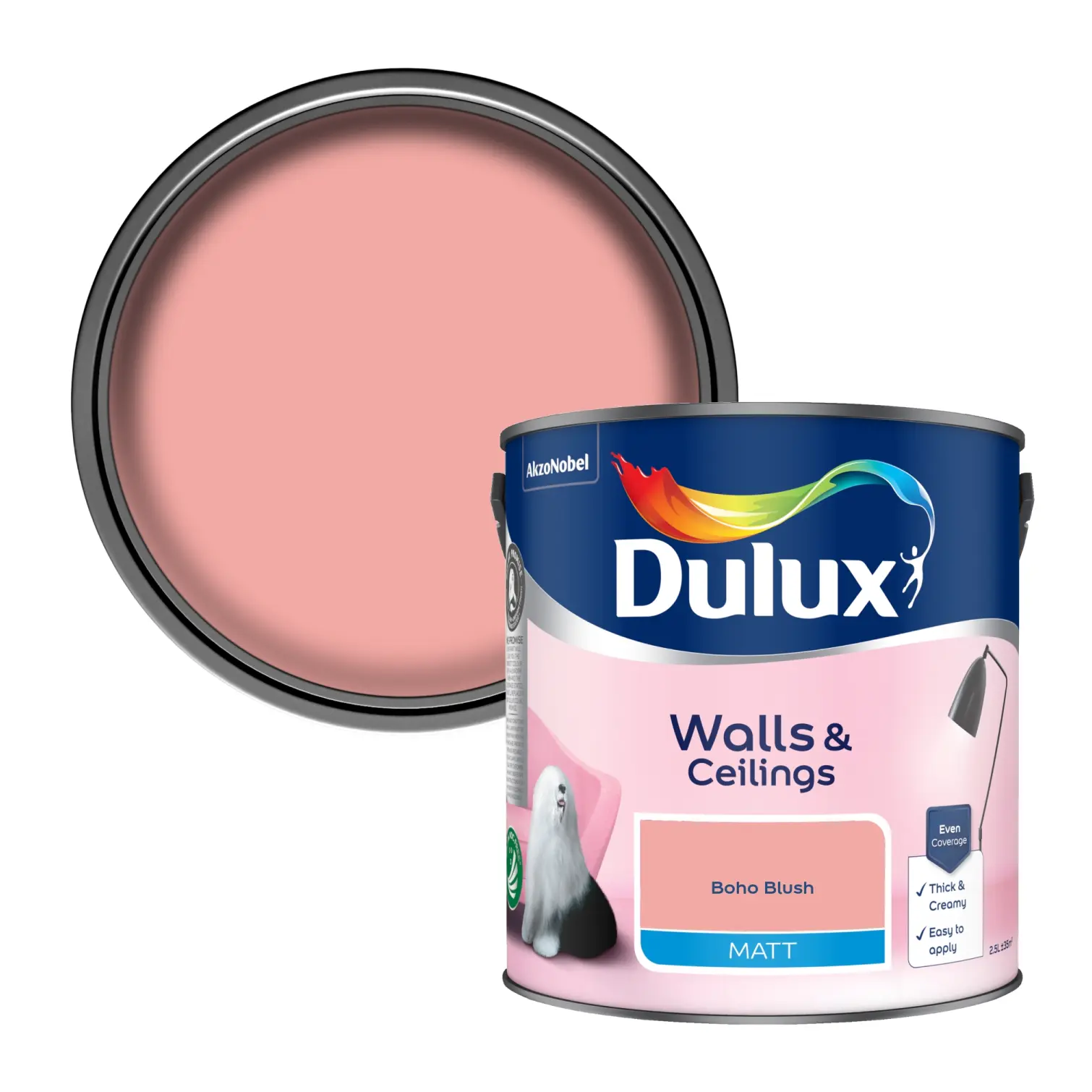 Dulux 2.5Ltr Matt Boho Blush