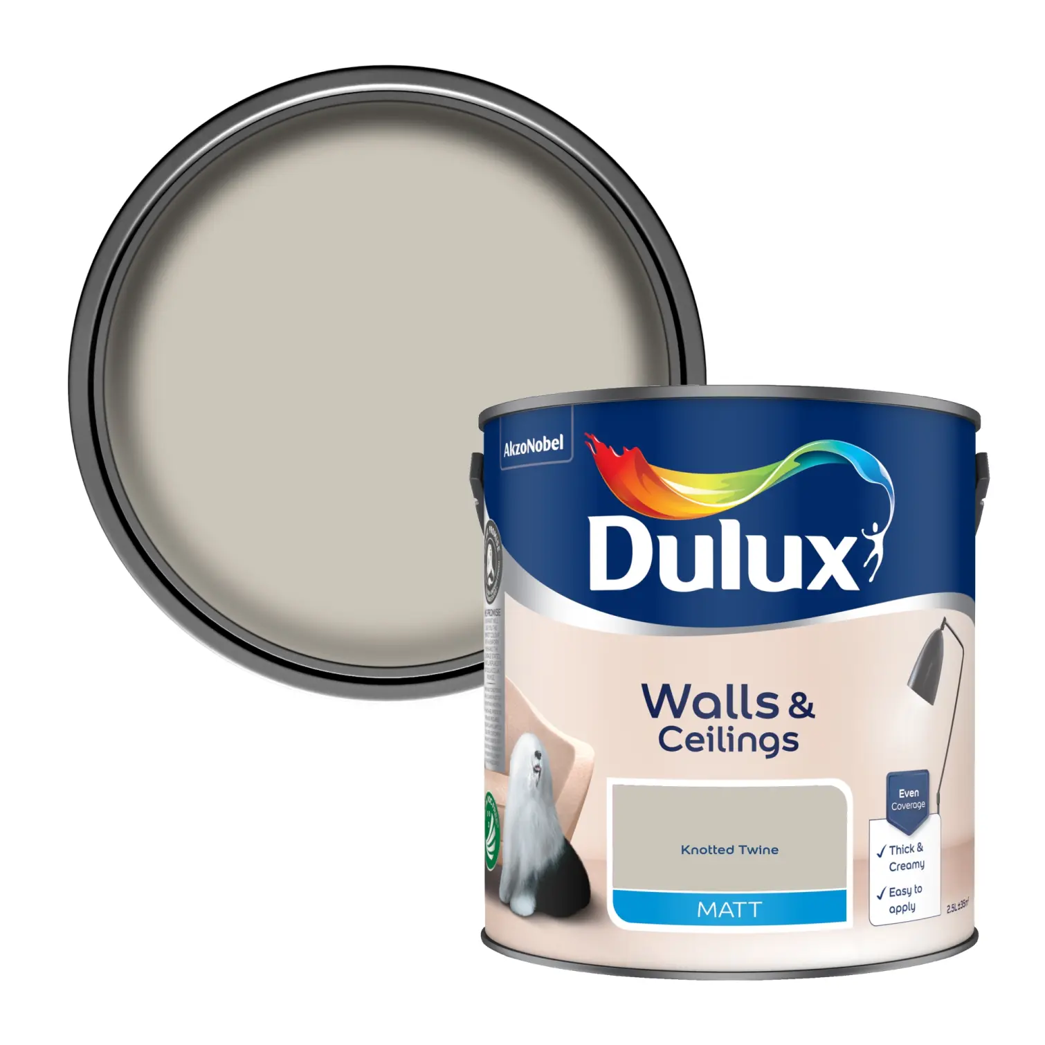 Dulux 2.5Ltr Matt Knotted Twine