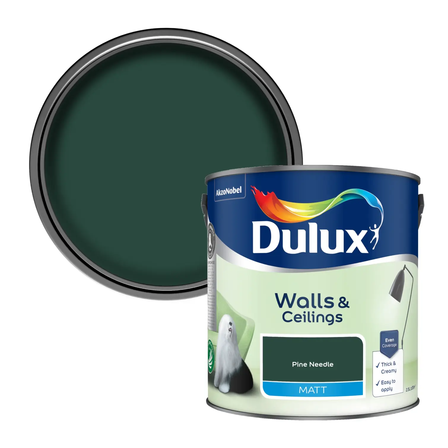 Dulux 2.5Ltr Matt Pine Needle