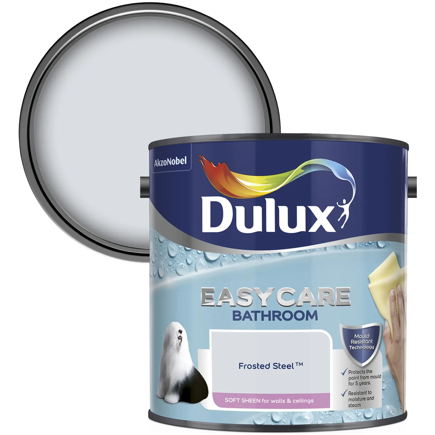 Dulux Easycare Bathroom Frosted Steel 2.5L