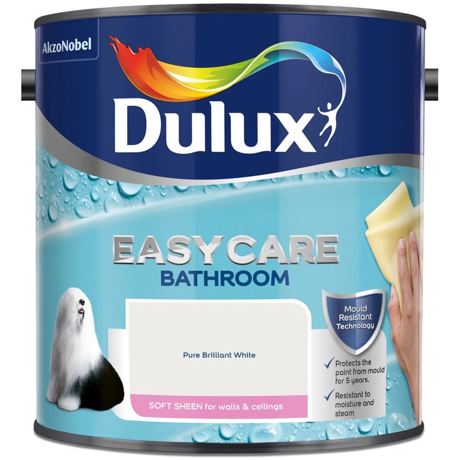 Dulux Easycare Bathroom Pure Brilliant White 2.5L