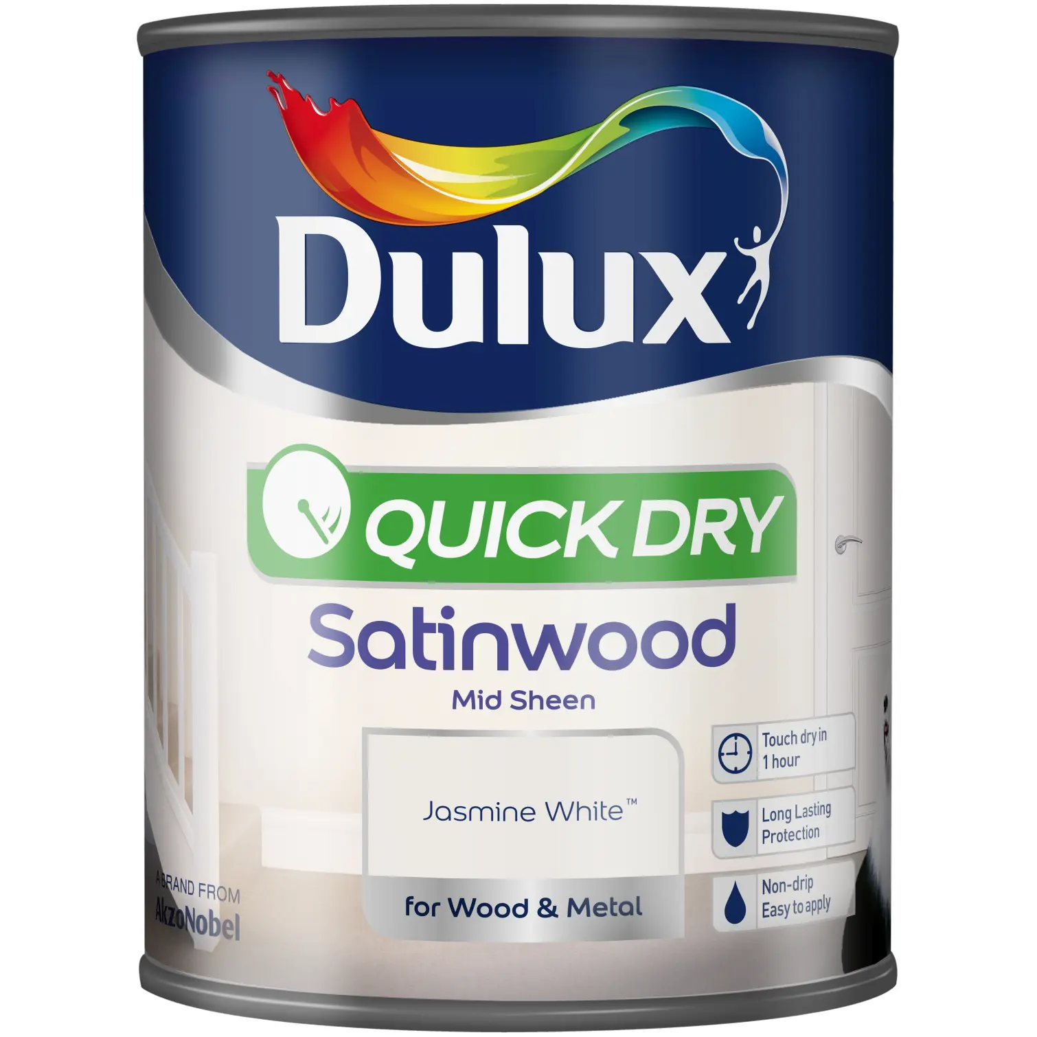 Dulux Quick Dry Satinwood Jasmine White 750ml