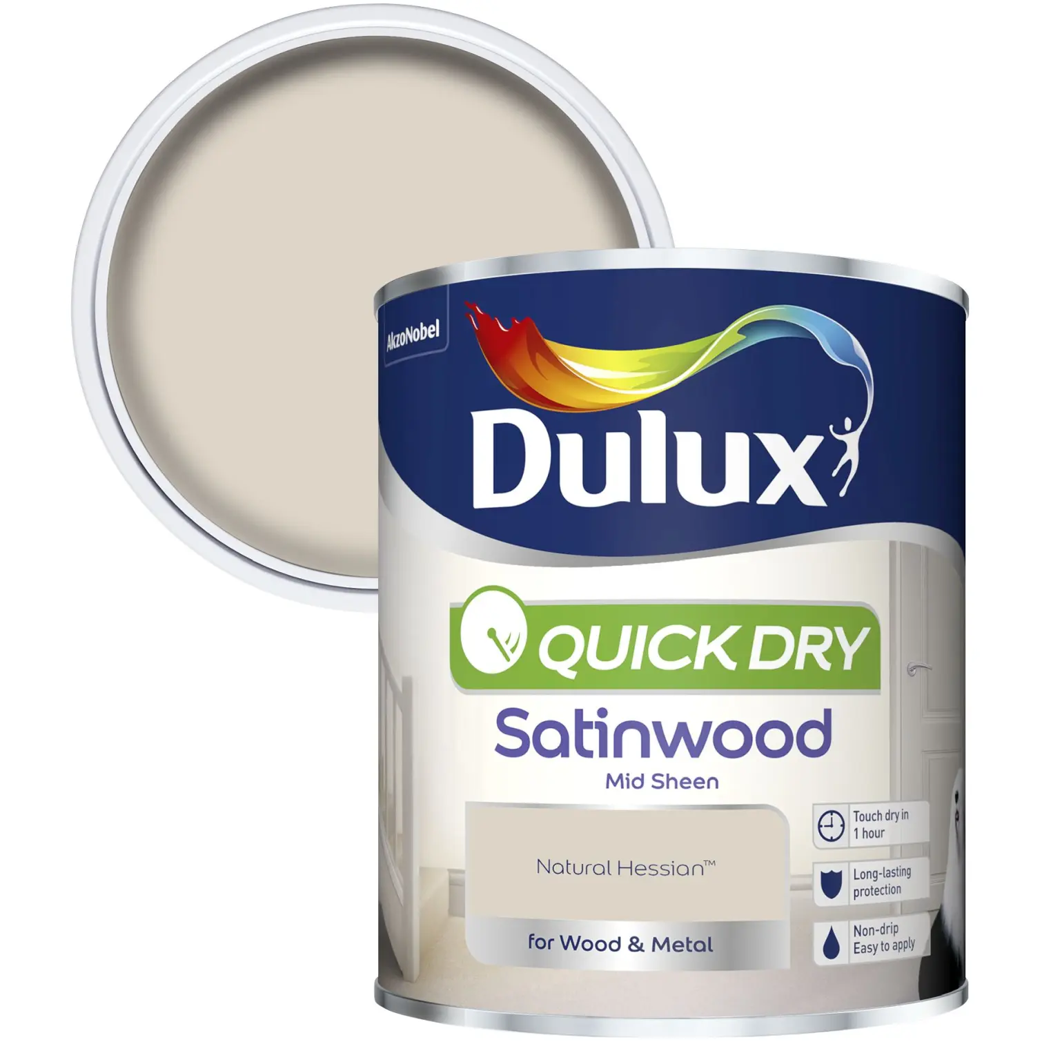 Dulux Quick Dry Satinwood Natural Hessian 750ml