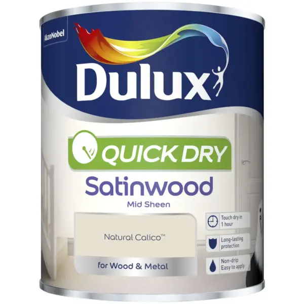 Dulux Quick Dry Satinwood Natural Calico 750ml