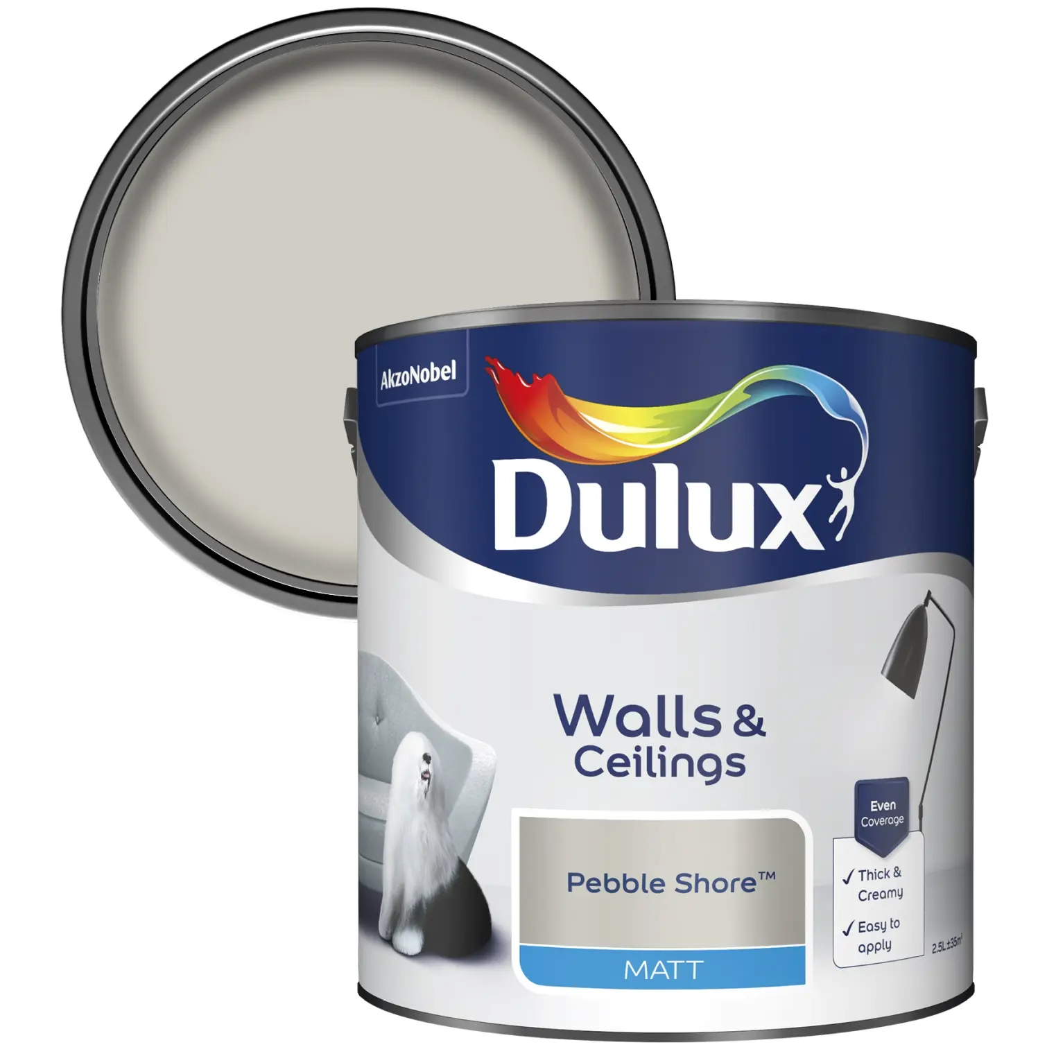Dulux Matt Pebble Shore 2.5L