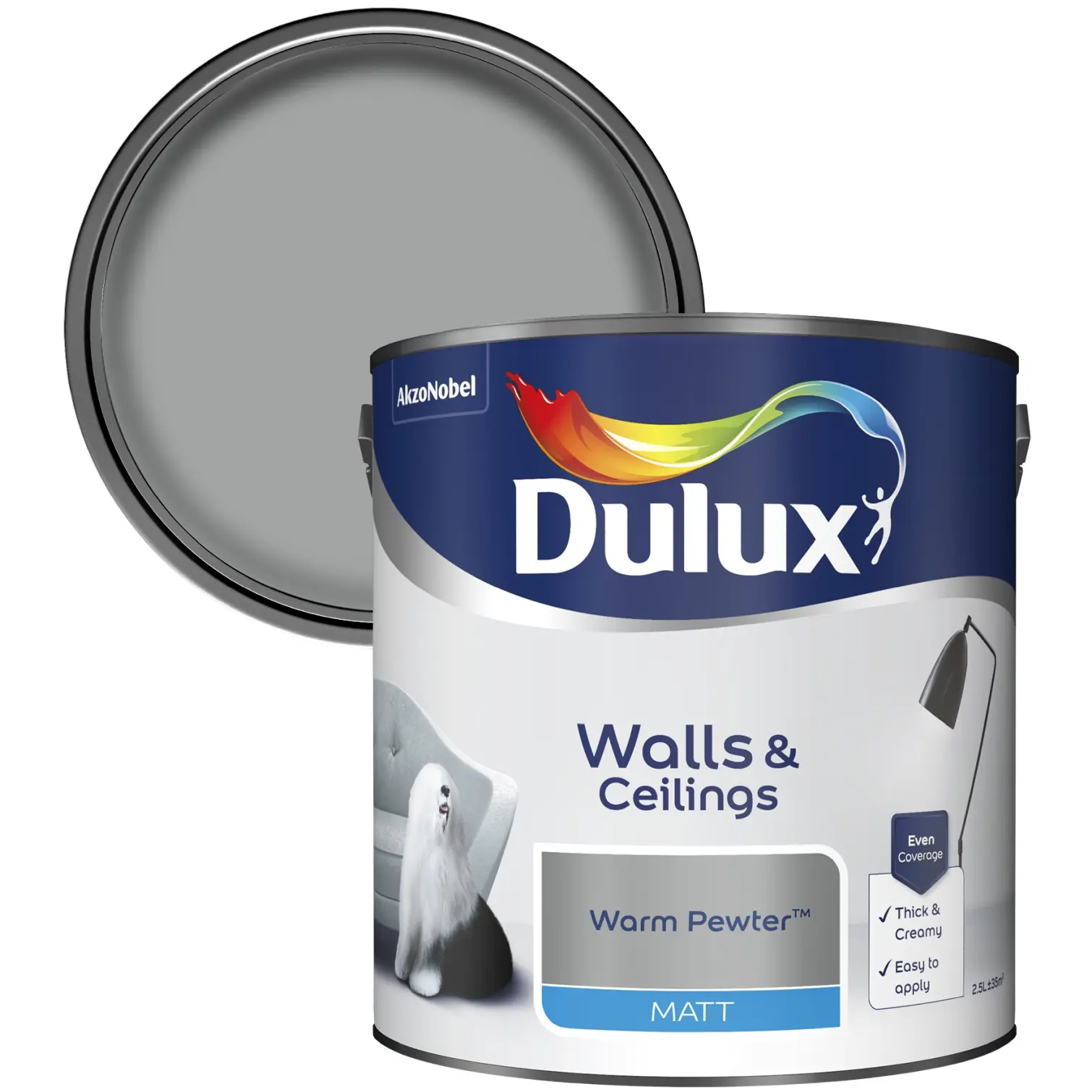 Dulux Matt Warm Pewter 2.5L