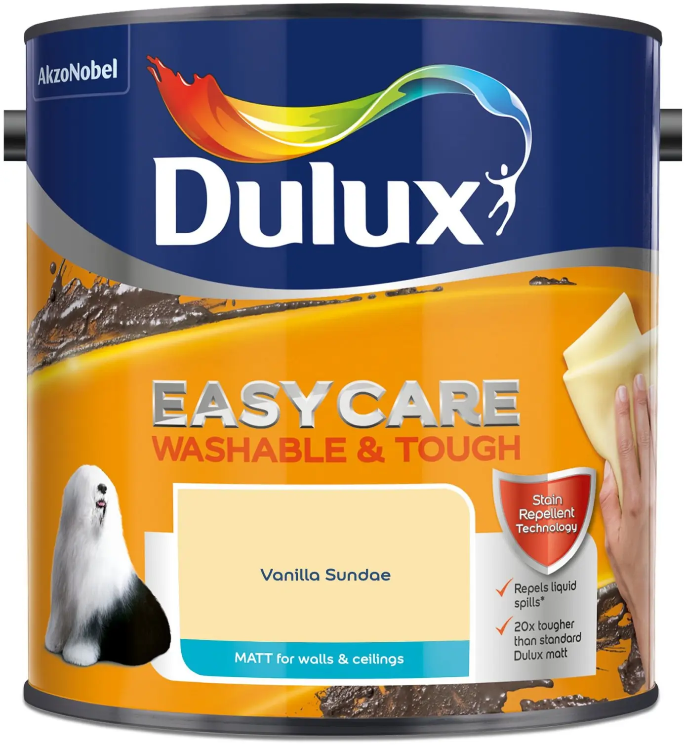 DUL1609 Dulux Easycare Matt Vanilla Sundae 2.5ltr