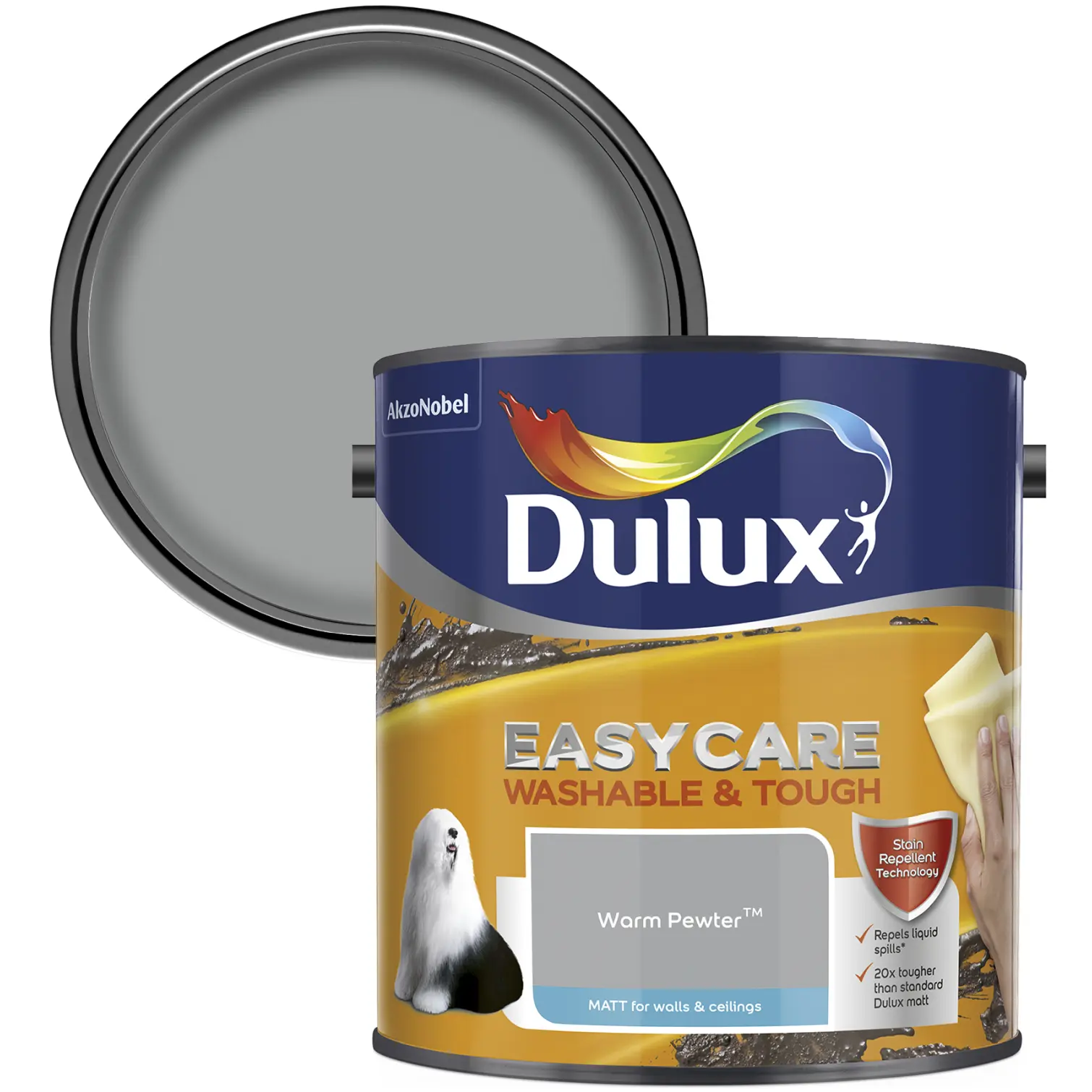Dulux Easycare Matt Warm Pewter 2.5ltr