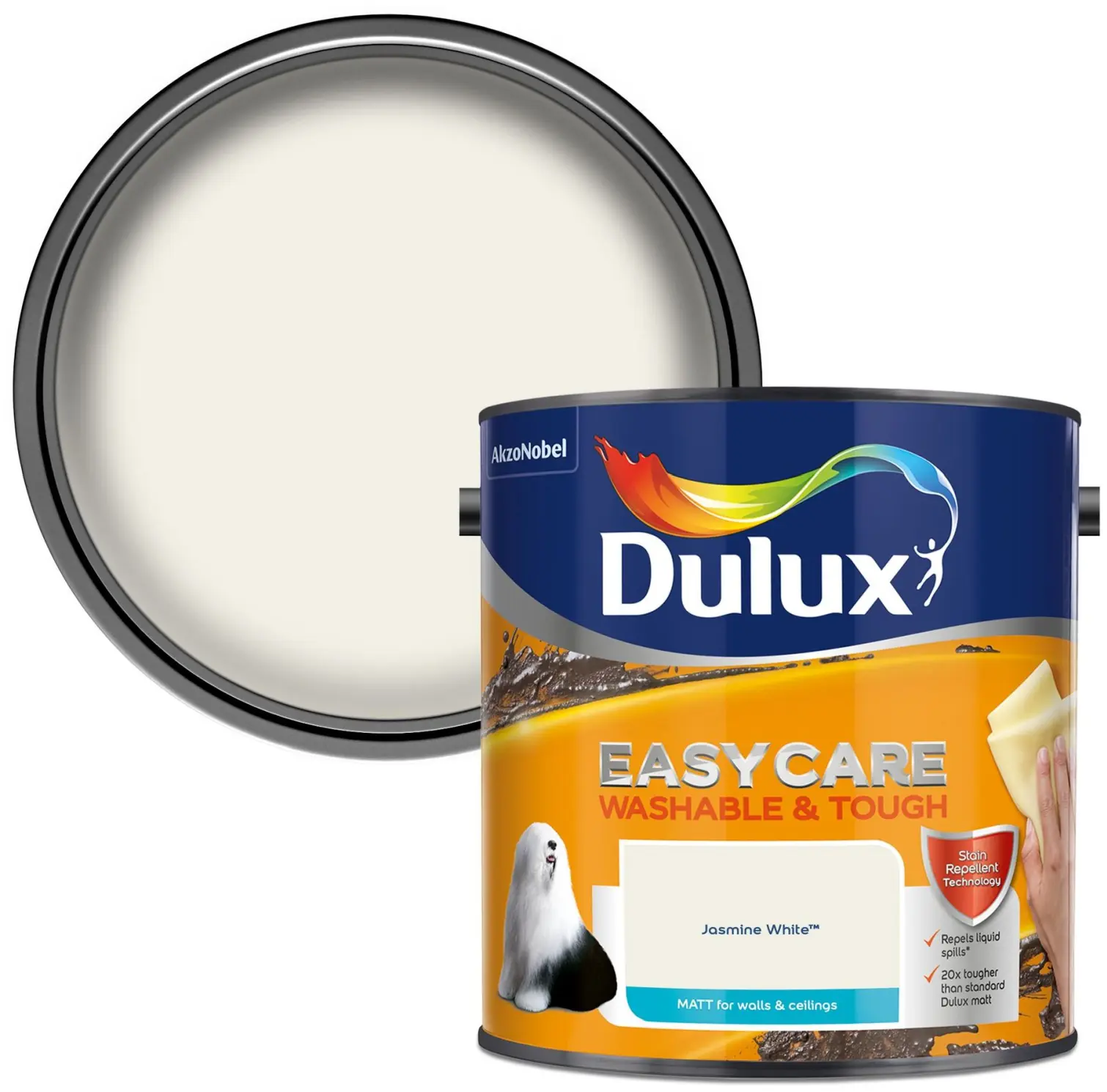 Dulux Easycare Matt Jasmine White 2.5L